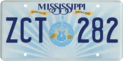 MS license plate ZCT282