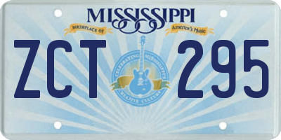 MS license plate ZCT295