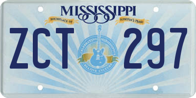 MS license plate ZCT297