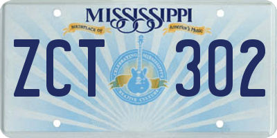MS license plate ZCT302
