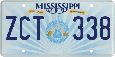 MS license plate ZCT338
