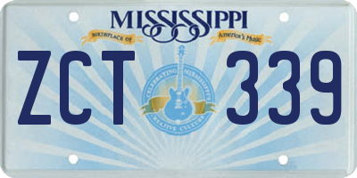 MS license plate ZCT339