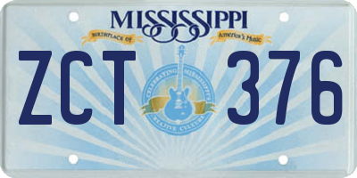 MS license plate ZCT376