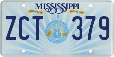 MS license plate ZCT379