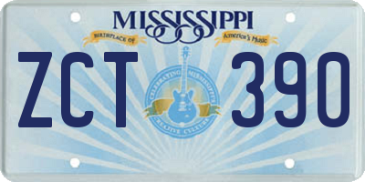 MS license plate ZCT390