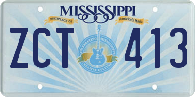 MS license plate ZCT413