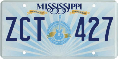 MS license plate ZCT427