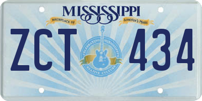 MS license plate ZCT434