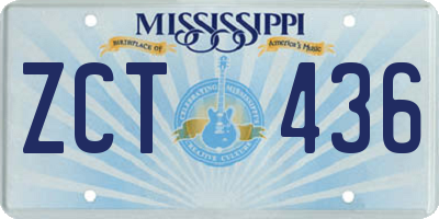 MS license plate ZCT436
