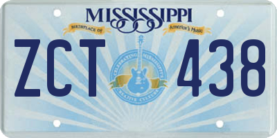 MS license plate ZCT438