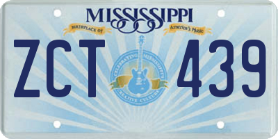 MS license plate ZCT439