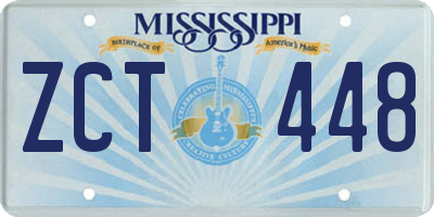MS license plate ZCT448