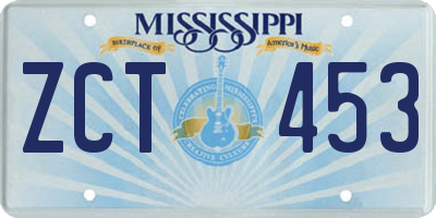MS license plate ZCT453