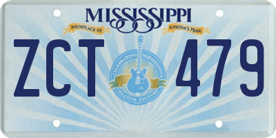 MS license plate ZCT479