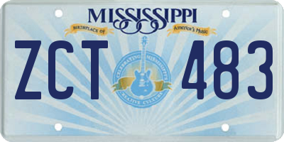 MS license plate ZCT483