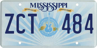MS license plate ZCT484