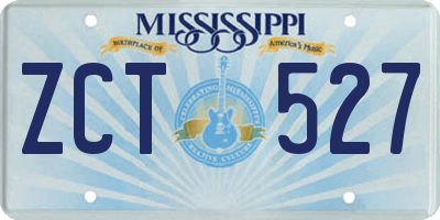 MS license plate ZCT527