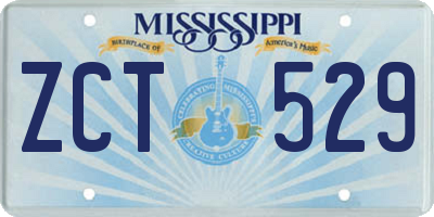 MS license plate ZCT529