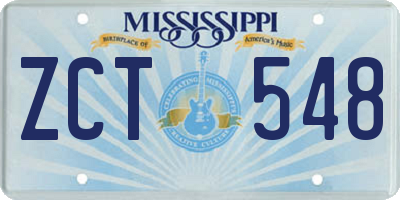 MS license plate ZCT548