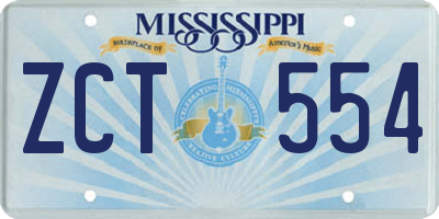 MS license plate ZCT554