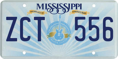 MS license plate ZCT556