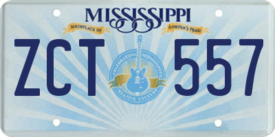 MS license plate ZCT557