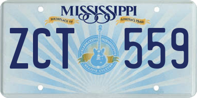 MS license plate ZCT559