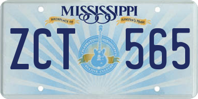 MS license plate ZCT565
