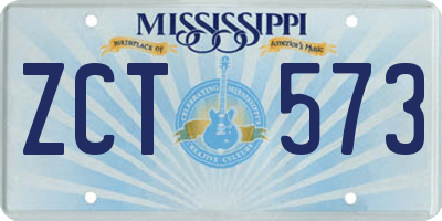MS license plate ZCT573