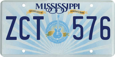 MS license plate ZCT576