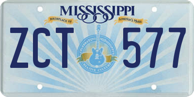MS license plate ZCT577