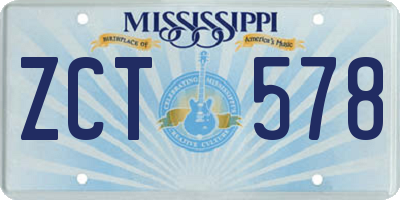 MS license plate ZCT578
