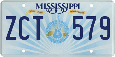 MS license plate ZCT579
