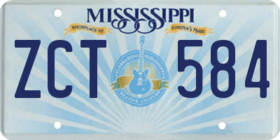 MS license plate ZCT584