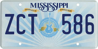 MS license plate ZCT586