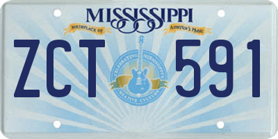 MS license plate ZCT591