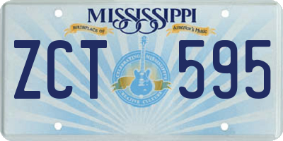 MS license plate ZCT595