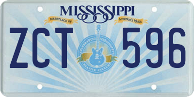 MS license plate ZCT596