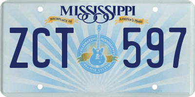 MS license plate ZCT597