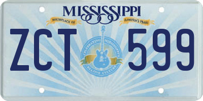 MS license plate ZCT599