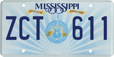 MS license plate ZCT611