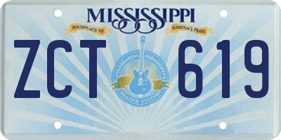 MS license plate ZCT619