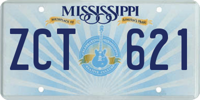 MS license plate ZCT621
