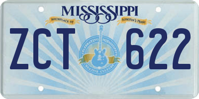 MS license plate ZCT622