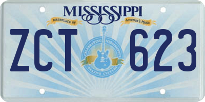 MS license plate ZCT623