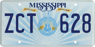 MS license plate ZCT628