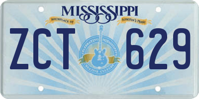 MS license plate ZCT629