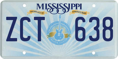 MS license plate ZCT638