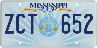 MS license plate ZCT652