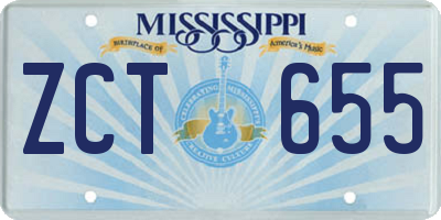 MS license plate ZCT655